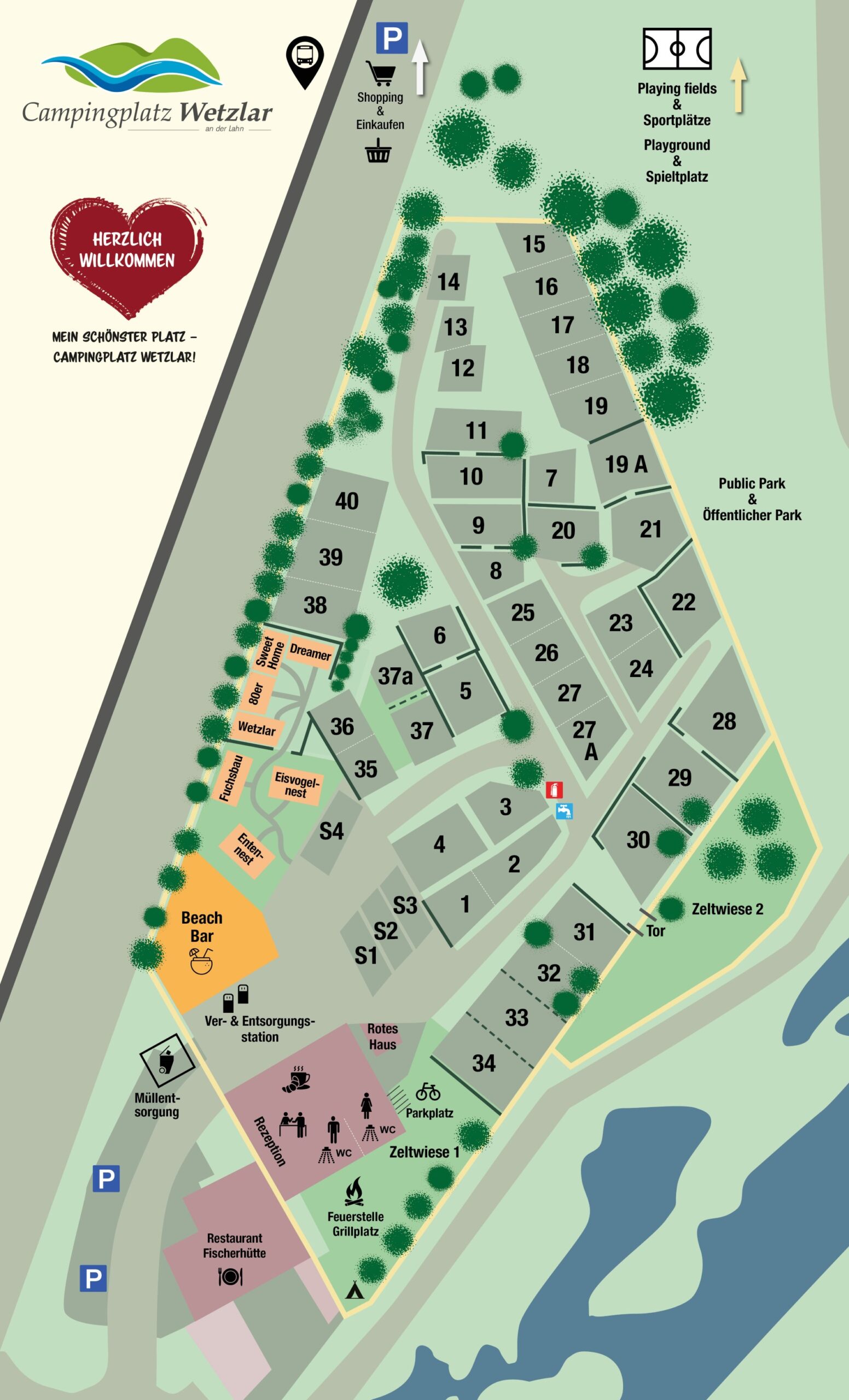 Campingplatz Wetzlar Platzplan